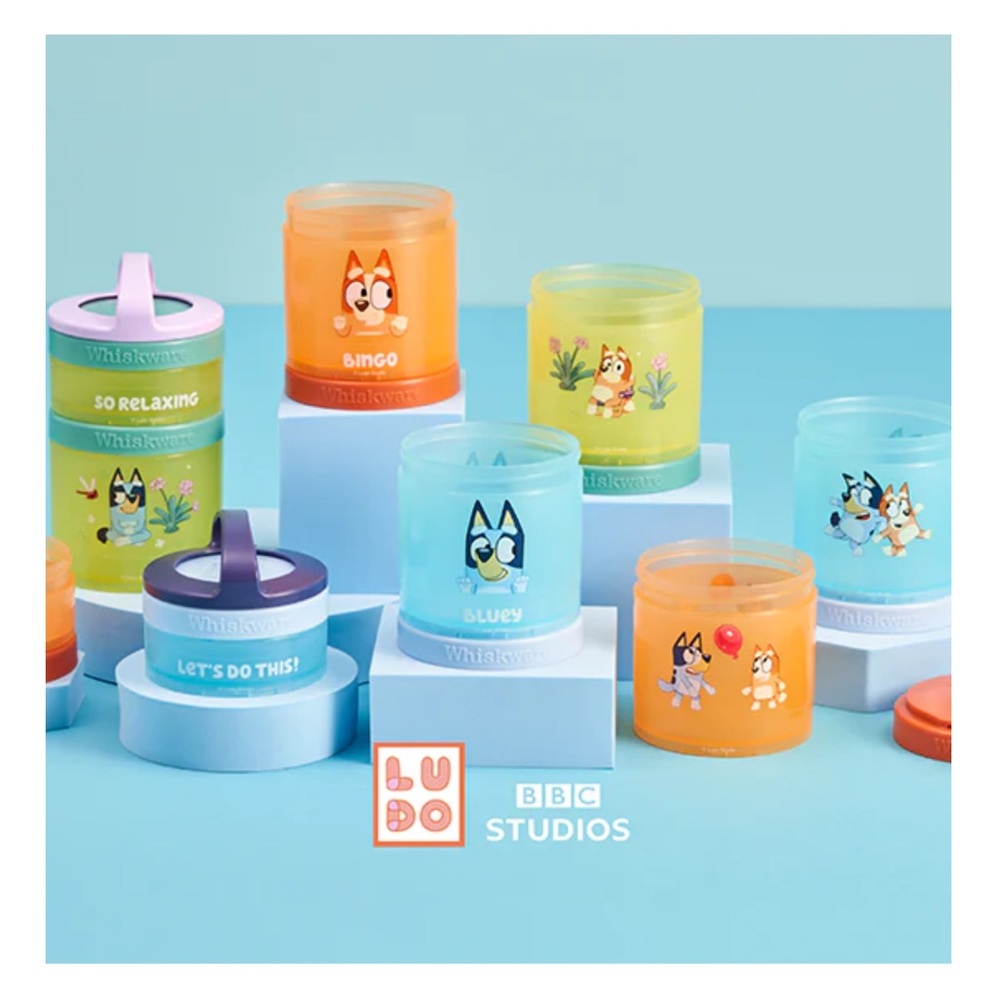 NIB WhisKware Bluey Snack Containers 3 Pack
